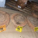 3x Rosewood Schijven, Dikte 60-80mm, Ø 400mm